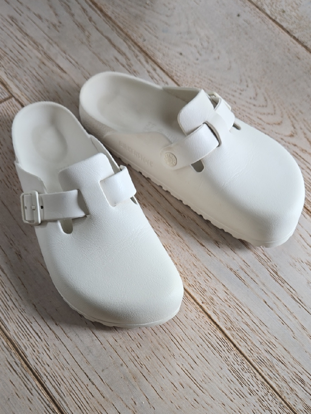 BIRKENSTOCK Boston Clog EVA Eggshell White Size 37 - Womens 6/6.5